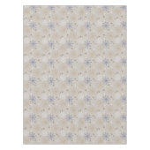 Elegantes Snowflake-Muster Beige Tischdecke (Vorderseite)