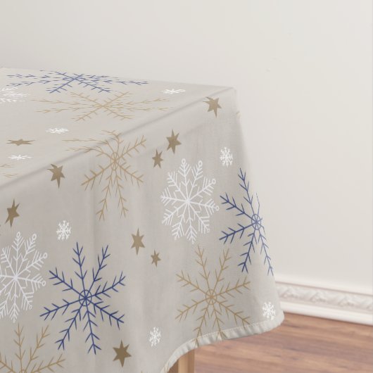 Elegantes Snowflake-Muster Beige Tischdecke (Beispiel)