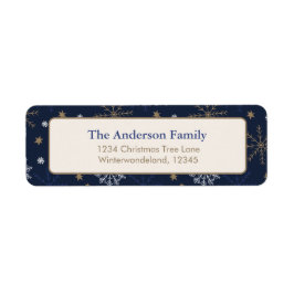 Elegantes Snowflake Muster Dunkelblau