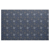 Elegantes Snowflake Muster Dunkelblau Stoff (Fat Quarter (45,7 x 55,9 cm))