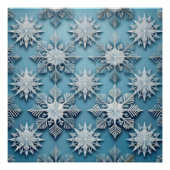 Elegantes Snowflake-Muster Poster (Vorderseite)