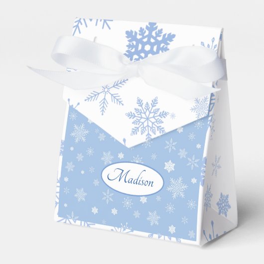 Elegantes Snowflake Paper Bevorzugung Box, Zelt 3x Geschenkschachtel (Vorderseite)