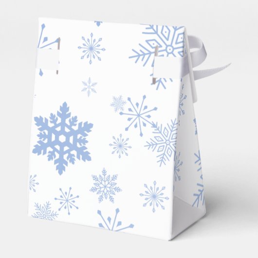 Elegantes Snowflake Paper Bevorzugung Box, Zelt 3x Geschenkschachtel (Rückseite)