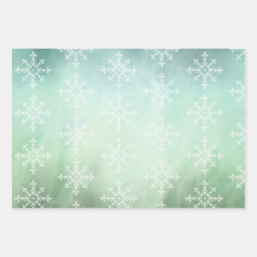 Elegantes Snowflake-Sortiment Geschenkpapier Set (Vorderseite 3)