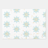 Elegantes Snowflake-Sortiment Geschenkpapier Set (Vorderseite 2)