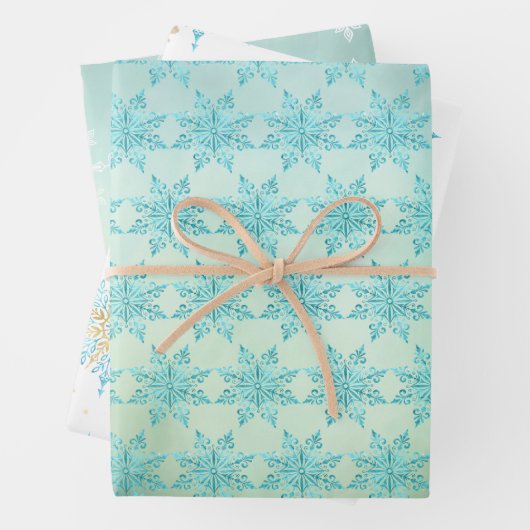 Elegantes Snowflake-Sortiment Geschenkpapier Set (Beispiel)