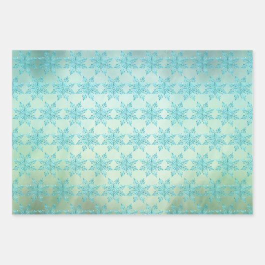 Elegantes Snowflake-Sortiment Geschenkpapier Set (Vorderseite)