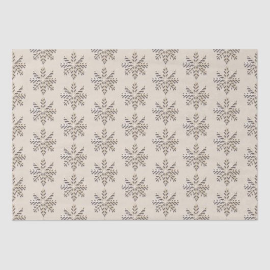 Elegantes Snowflake Tissue Seidenpapier (Vorderseite)