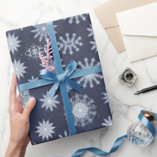 Elegantes Snowflake Weihnachts-Wrapping Paper Geschenkpapier