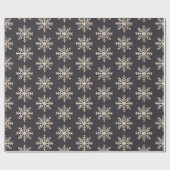 Elegantes Snowflake Wrapping Paper Geschenkpapier (Flach)