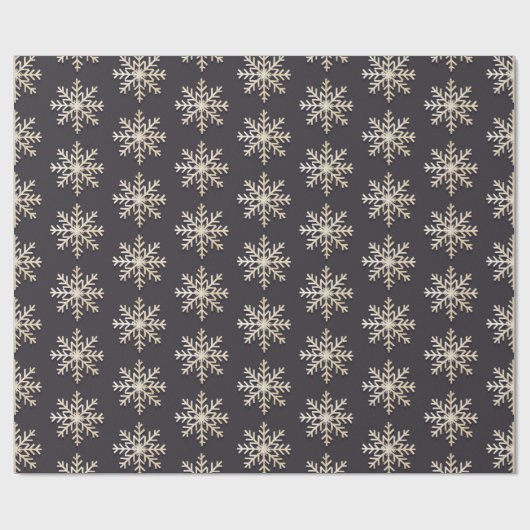 Elegantes Snowflake Wrapping Paper Geschenkpapier (Flach)