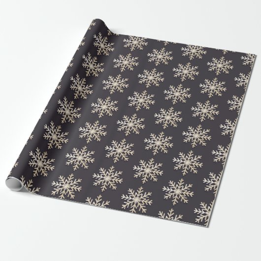 Elegantes Snowflake Wrapping Paper Geschenkpapier (Ungerollt)