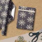 Elegantes Snowflake Wrapping Paper Geschenkpapier