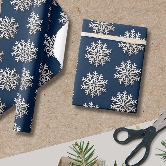 Elegantes Snowflake Wrapping Paper Geschenkpapier