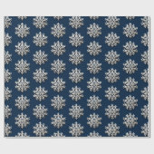 Elegantes Snowflake Wrapping Paper Geschenkpapier (Flach)