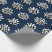 Elegantes Snowflake Wrapping Paper Geschenkpapier (Ecke)