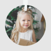 Elegantes Snowflake Wreath Cranberry Weihnachts-Fo Ornament (Rückseite)