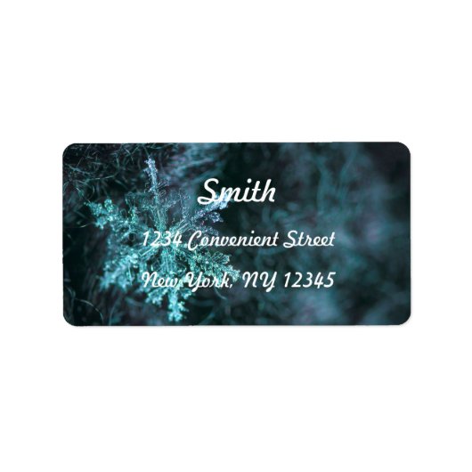 Elegantes Snowflakes Rücksendeadresse-Label Adressaufkleber (Vorne)