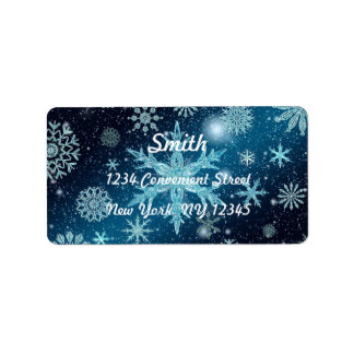Elegantes Snowflakes Rücksendeadresse-Label Adressaufkleber