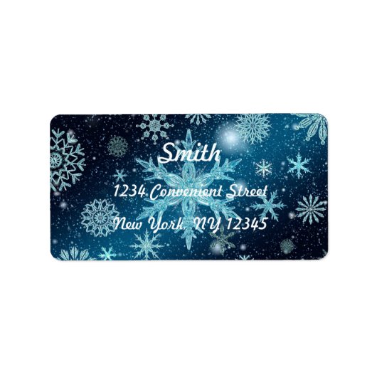 Elegantes Snowflakes Rücksendeadresse-Label Adressaufkleber (Vorne)