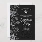 Elegantes Snowflakes Unternehmen Weihnachten Party Einladung (Vorderseite)