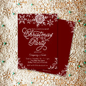 Elegantes Snowflakes Unternehmen Weihnachten Party Einladung