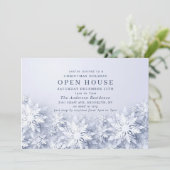 Elegantes Snowflakes Weihnachtsfest Einladung (Stehend Vorderseite)