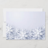 Elegantes Snowflakes Weihnachtsfest Einladung (Rückseite)