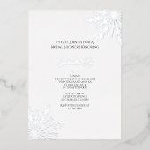 Elegantes Snowflakes Winter Brautparty Folieneinladung (Vorderseite)