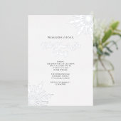 Elegantes Snowflakes Winter Silvester Party Folieneinladung (Stehend vorne)