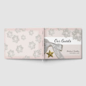 Elegantes Snowflakes Winter Wedding Gästebuch (Voll)
