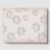 Elegantes Snowflakes Winter Wedding Gästebuch (Rückseite)