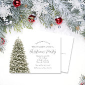 Elegantes Snowy Christmas Tree Weihnachtsbaum Weih Einladung