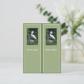 Elegantes Snowy Egret Lesezeichen Postkarte (Stehend Vorderseite)