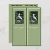 Elegantes Snowy Egret Lesezeichen Postkarte (Vorne/Hinten)