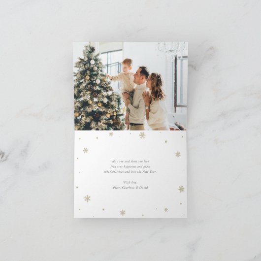 Elegantes Snowy Foto Frohe Weihnachten und Neues J (Innenseite)