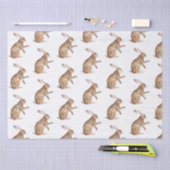 Elegantes Snowy Winter Animals Hare Rabbit Seidenpapier (Handwerk)