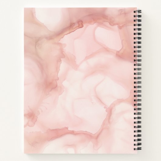 Elegantes Soft Blush Pink Pastel Notebook Journal Notizblock (Rückseite)