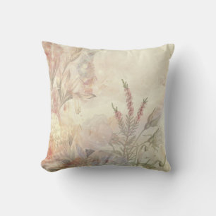 Elegantes Soft-Pastell-Vintage-Cottagecore-Florale Kissen