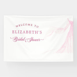 Elegantes Soft Pink Bridal Dress Brautparty Banner