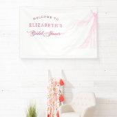Elegantes Soft Pink Bridal Dress Brautparty Banner (InSitu)