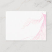 Elegantes Soft Pink Bridal Dress Brautparty Begleitkarte (Rückseite)