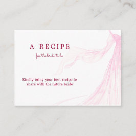 Elegantes Soft Pink Bridal Dress Brautparty Begleitkarte