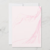 Elegantes Soft Pink Bridal Dress Brautparty Einladung (Rückseite)