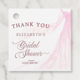 Elegantes Soft Pink Bridal Dress Brautparty Geschenkanhänger