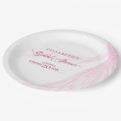 Elegantes Soft Pink Bridal Dress Brautparty Pappteller (Schrägansicht)