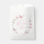 Elegantes Soft Pink Butterfly Brautparty Geschenktütchen (Vorderseite)