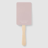 Elegantes Soft Pink-Hochzeitsprogramm Fächer (Rückseite)