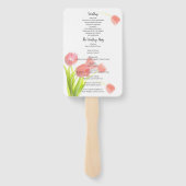 Elegantes Soft Pink Tulips Programm Fächer (Rückseite)