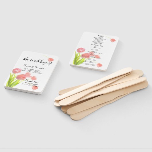 Elegantes Soft Pink Tulips Programm Fächer (Non-assembled)